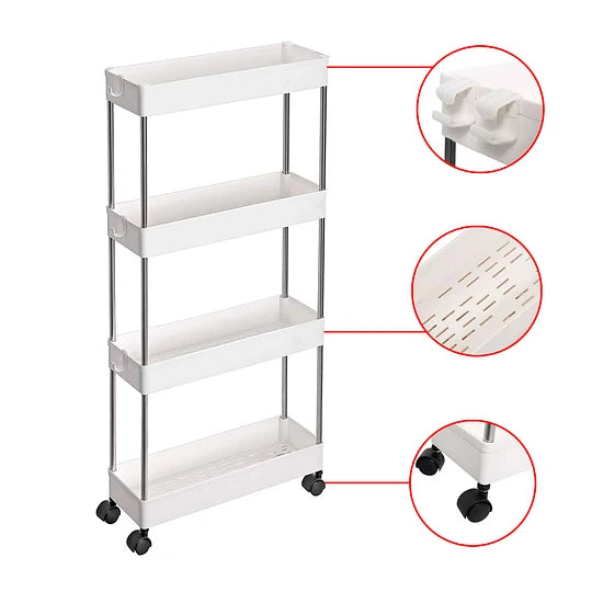 Estante con ruedas 4 niveles
