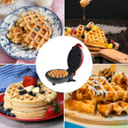 Mini Wafflera Eléctrica Desayunos Rápidos y Deliciosos