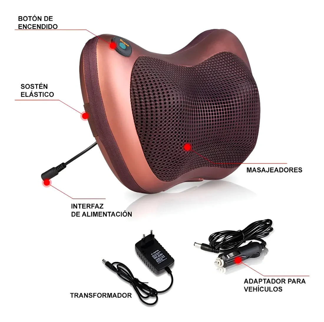 Cojín Masajeador Cervical y Espalda con Calor