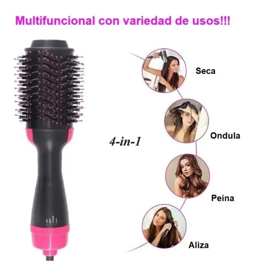 Cepillo Secador ONE STEP 4 en 1  Seca, Alisa y Da Volumen