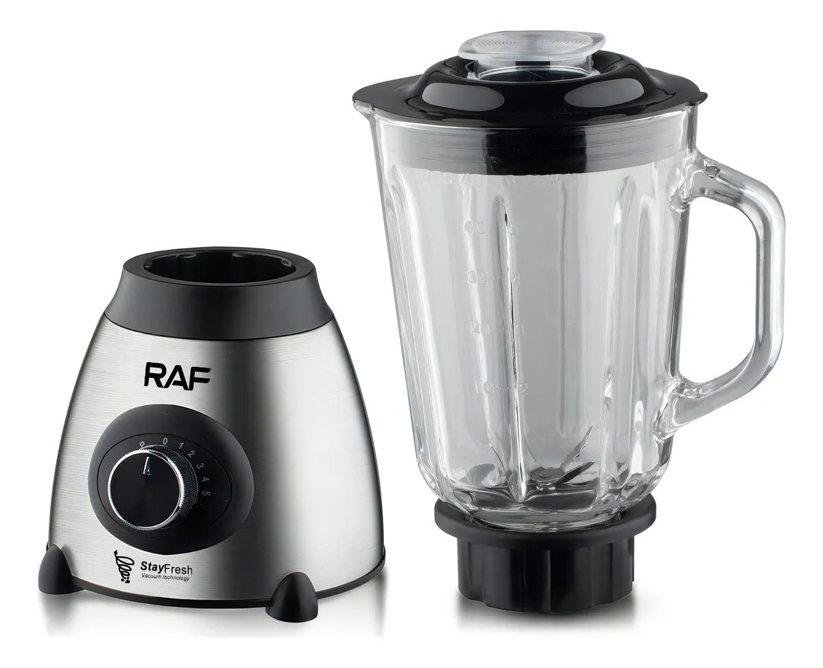 Licuadora Multifuncional De Vidrio 2 En 1 Picadora Color Negro