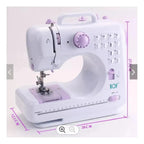 Mini Máquina De Coser Doméstica Multifuncional Blanco