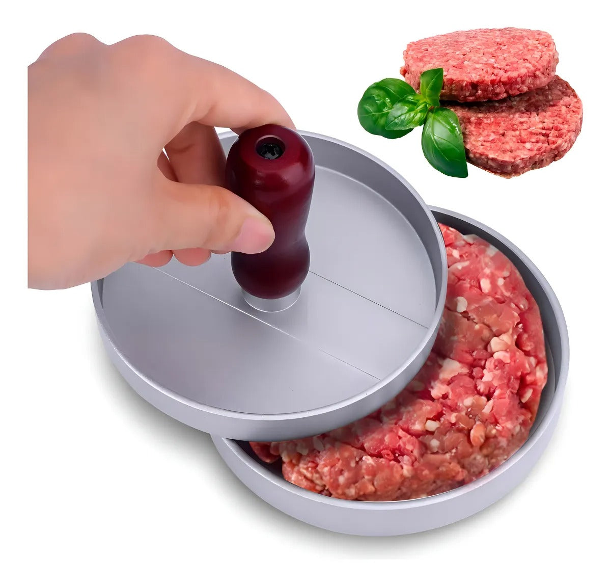 Prensa Para Hamburguesas Molde Antiadherente Asado Parrilla