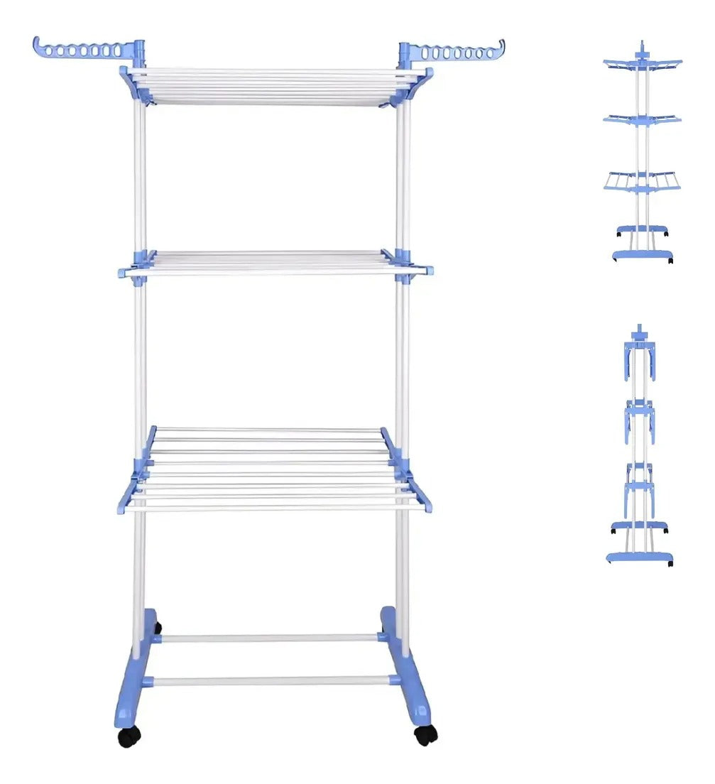 Tendedero Colgador De Ropa Plegable 3 Niveles