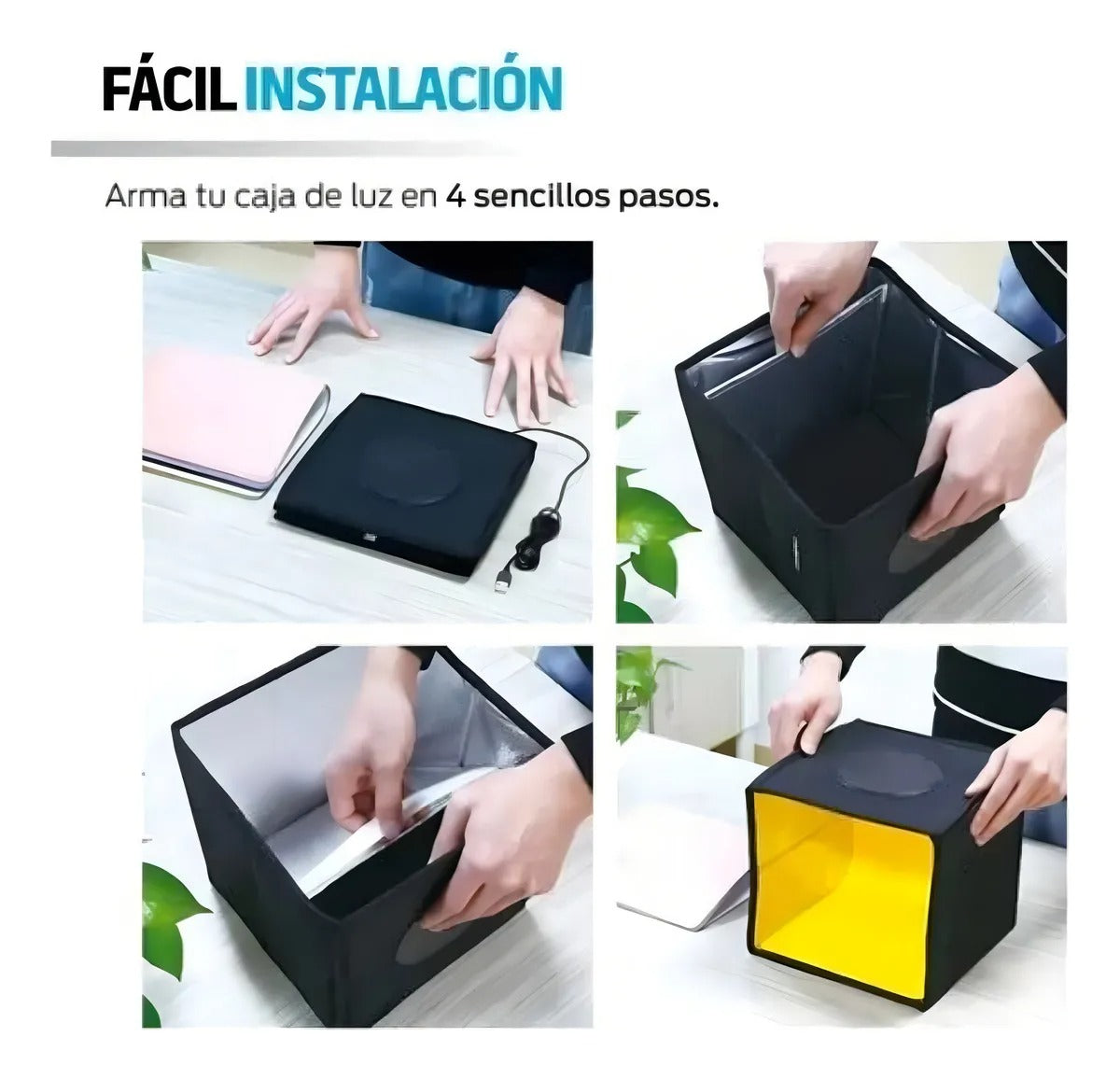 Estudio Fotográfico Portátil 40x40  Caja De Luz Para Foto