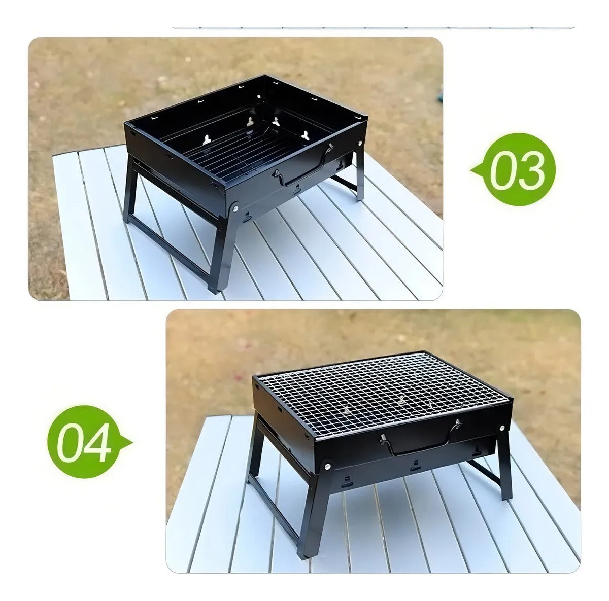 Mini Parrillera Plegable De Carbon Portatil Parrillera