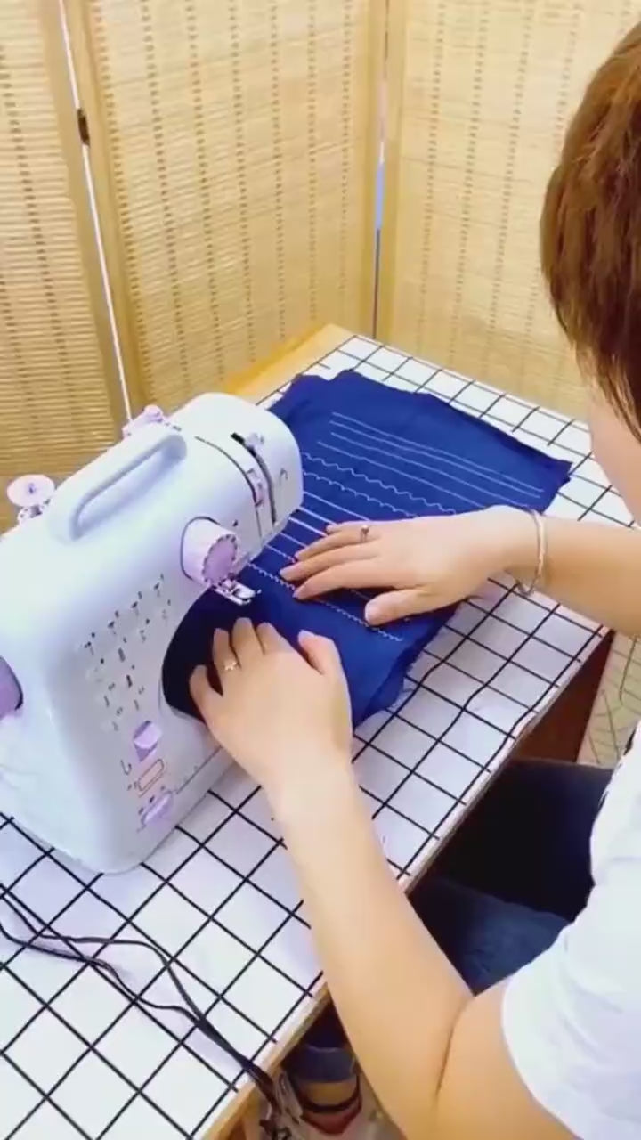 Mini Máquina De Coser Doméstica Multifuncional Blanco