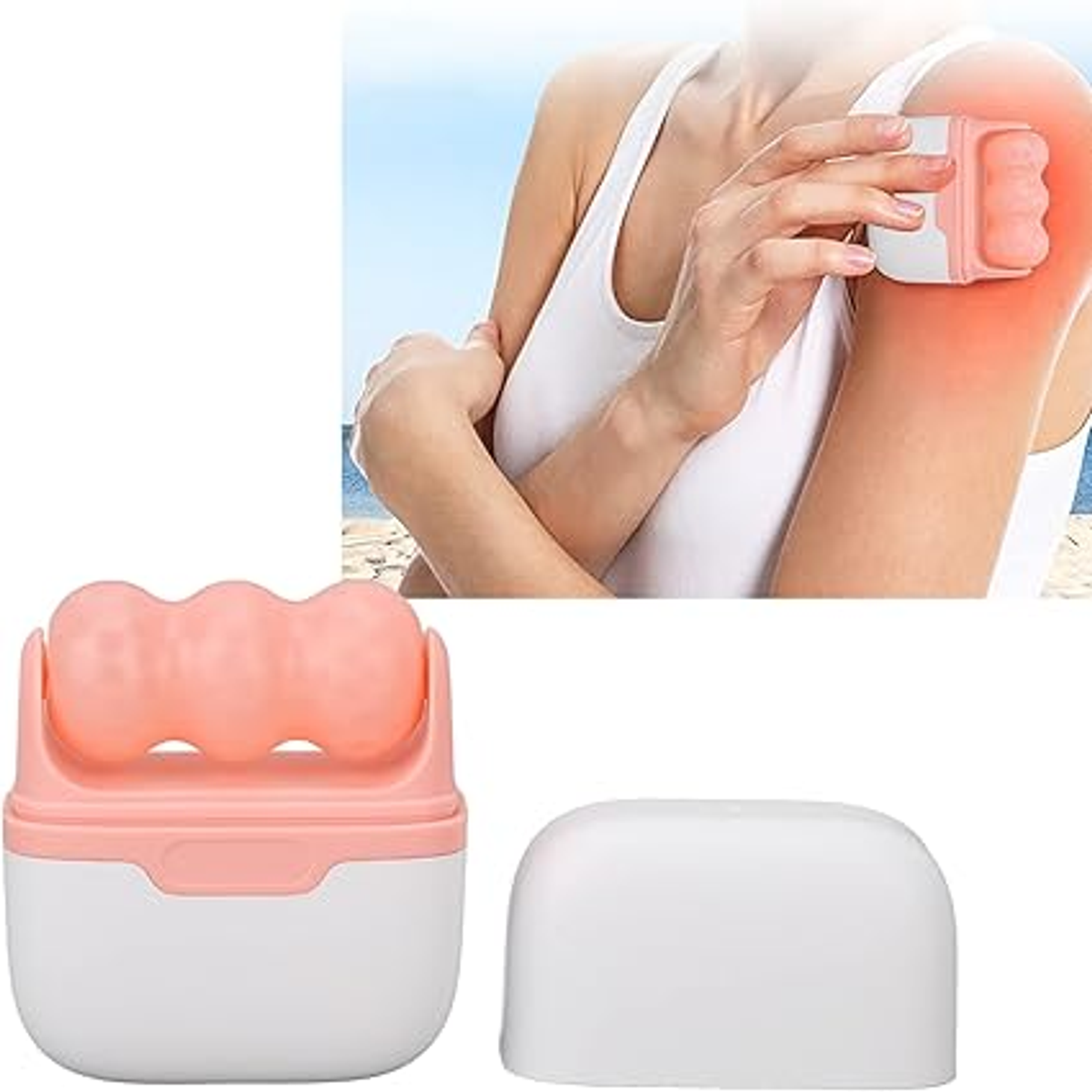 Rodillo De Hielo 2 En 1 Masajeador Rostro Cuerpo Ojos