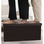 Banqueta Baul Puff Baul Negro 76x38 Organizador Puff Sillon Pie De Cama Baul Organizador