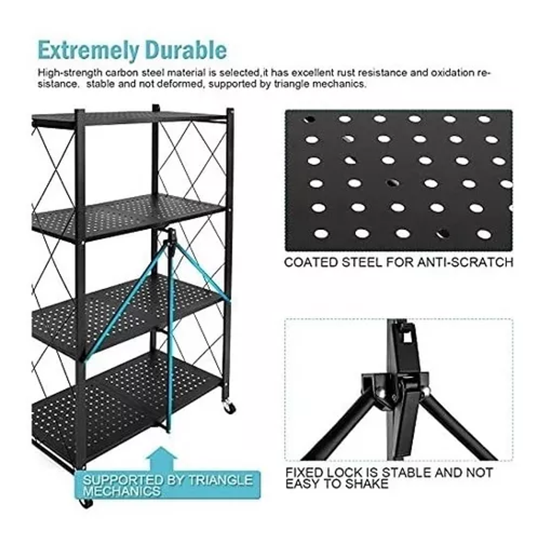 Estante Móvil Carrito Organizador Multiuso 3 Niveles
