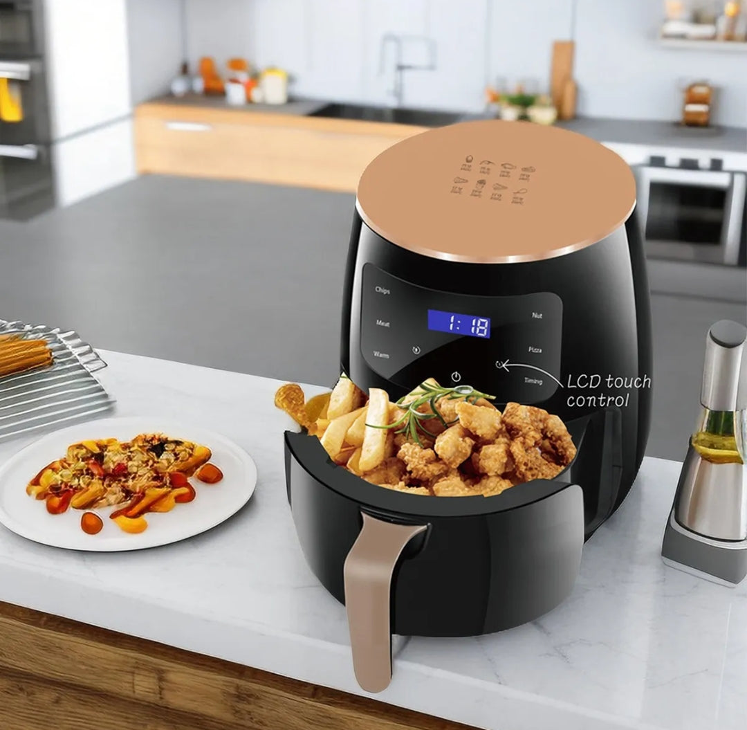 Freidora De Aire Sin Aceite 6 Litros Negra