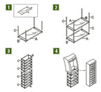 Zapatero Armable 9 Pisos Tela
