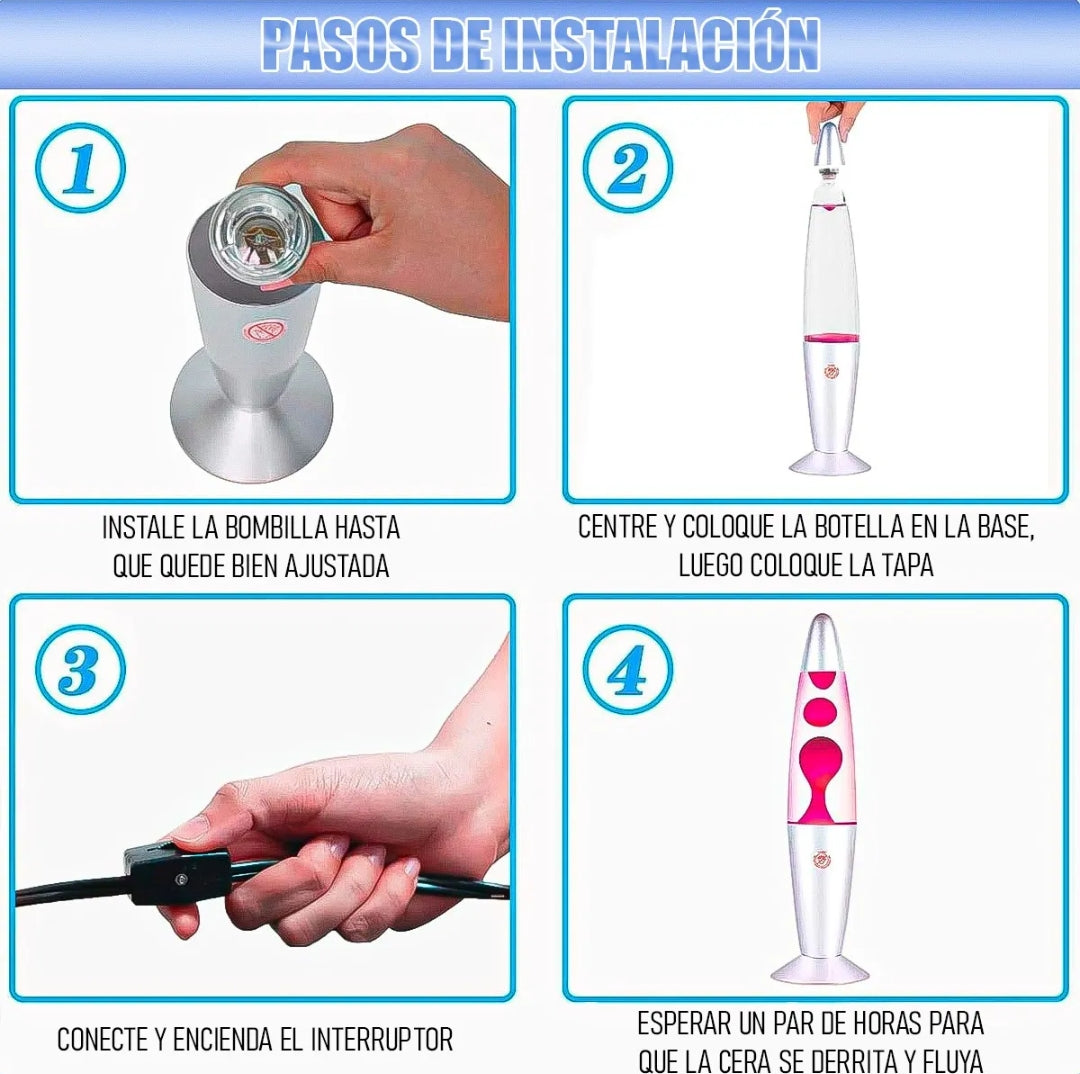 Lámpara De Lava Decoración 34 cm