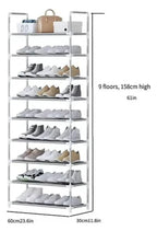 Zapatero Estante 27 Pares 9 Niveles Metalico Plástico