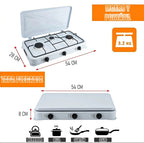Cocina Camping A Gas 3 Quemadores
