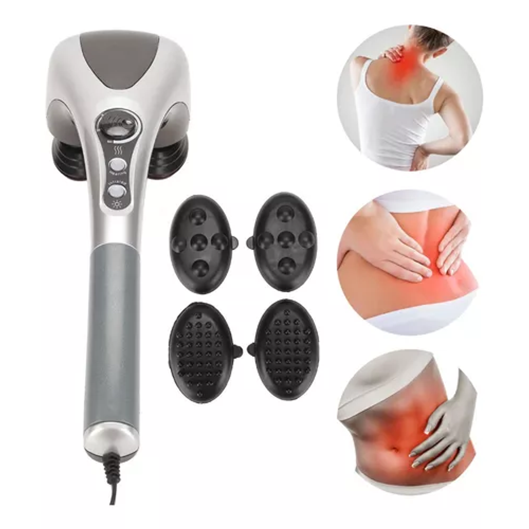 Masajeador Corporal Eléctrico Con Doble Cabezal Infrarrojo