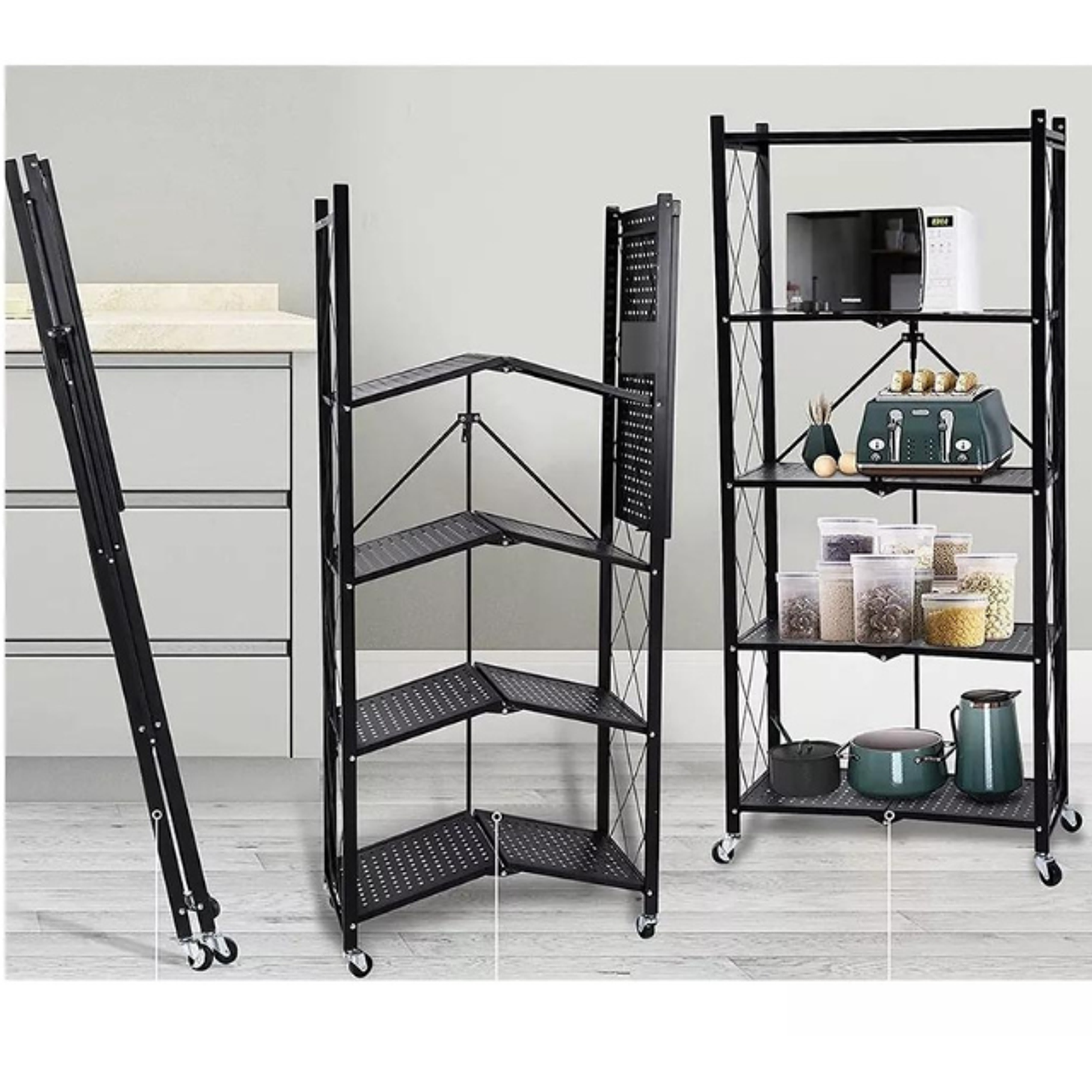 Estante Móvil Carrito Organizador Multiuso Plegable 5 Niveles