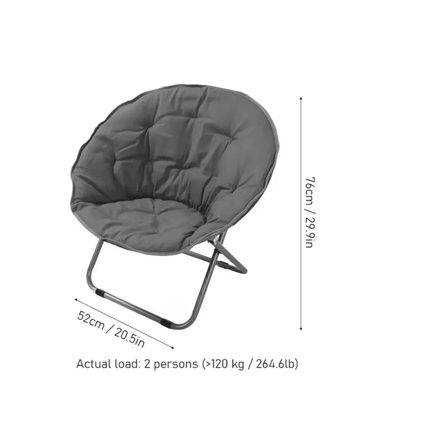 Silla Redonda Plegable Poliéster Colores Variados Redonda