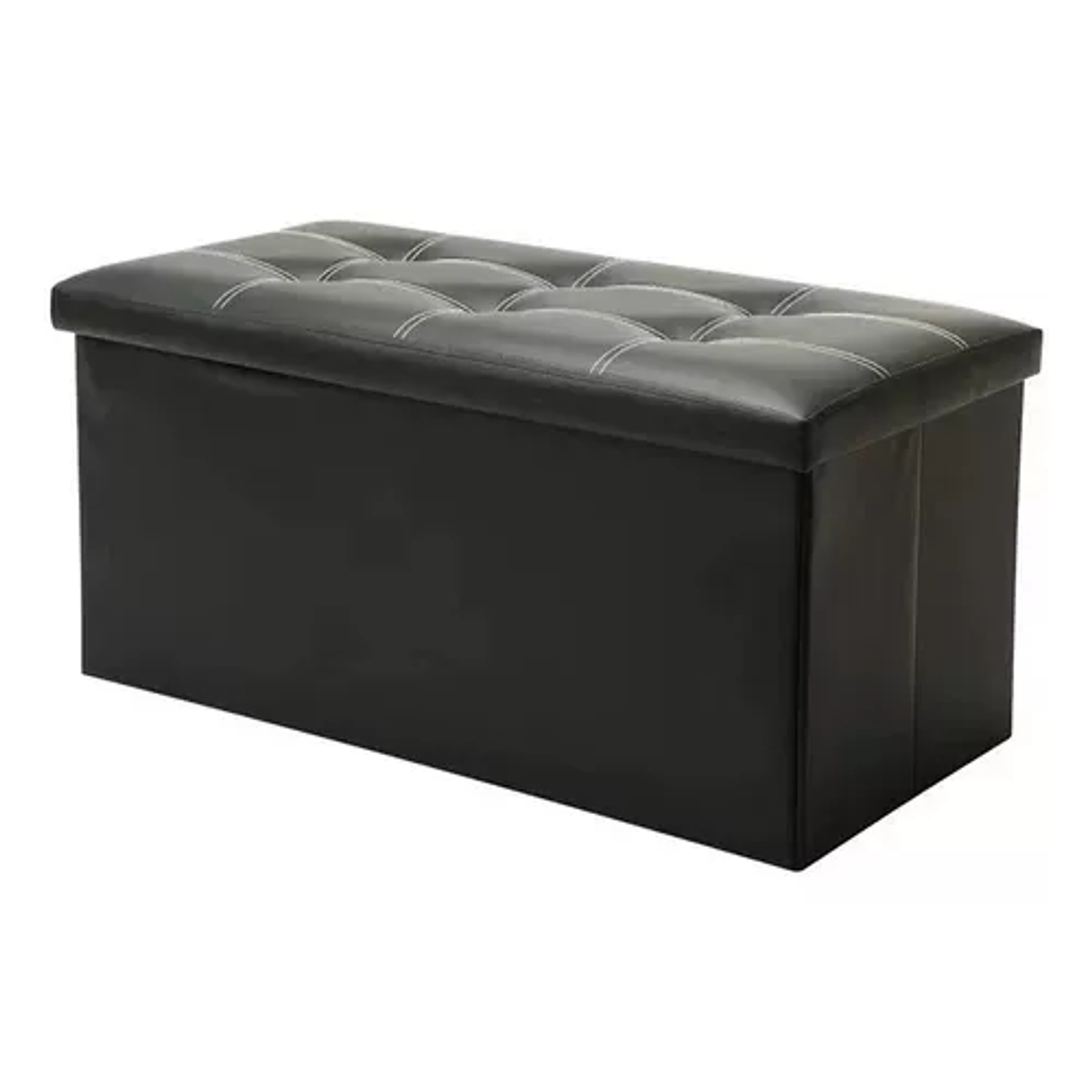Banqueta Baul Puff Baul Negro 76x38 Organizador Puff Sillon Pie De Cama Baul Organizador