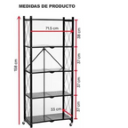 Estante Móvil Carrito Organizador Multiuso Plegable 5 Niveles